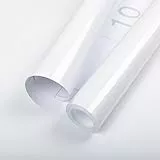 Hode Klebefolie Möbel Möbelfolie Weiß Glitzer Hochglanz Weiss Selbstklebende Folie, für Möbel Küchenschränke Fensterbank, Schrankfolie Küchenfolie Wandschutzfolie Selbstklebend Hochglanz 40cmx3m