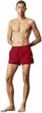 Calvin Klein Herren Badeshorts Runner Schnelltrocknend, Rot (Quaint Berry), M