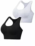 Litherday Sport BH Damen Push Up Bustier Damen Sport BH Ohne Bügel Starker Halt Sports Bra mit Abnehmbaren Gepolstert für Yoga Fitness Lauf