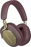 Bowers & Wilkins Px8 Over-Ear-Kopfhörer mit Geräuschunterdrückung, kabellos, Bluetooth 5.0, Schnellladung, 30 Stunden hochauflösende Wiedergabe, integriertes Mikrofon - Burgunderrot
