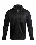 Spyder Herren-Fleecejacke – Polar-Fleece-Wildleder-Herrenjacke, leicht, LSF 30+, athletischer Reißverschluss, 2-Wege-Stretchmantel für Herren, Schwarzer Rabe, XXL
