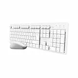 Trust ODY II Französisches AZERTY-Layout Tastatur und Maus Set Kabellos Weiß