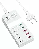 USB C Ladegerät Mehrfach, Binamao 100W 10-Port USB C Netzteil Schnellladegerät, Handy Ladegerät mit USB-C und USB-A, USB Ladestation für iPhone 15/14/13/12 Pro Max iPad Android Samsung Huawei Tablet