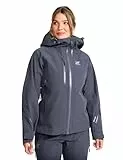 RevolutionRace Cyclone 3L Shell Jacket für Damen, Wasserdichte Jacke mit Recco-Reflektoren zum Wandern, India Ink, M