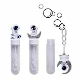 alldoro 68999 Mini Seifenblasen Astronaut 24er Set, 35 ml pro Stab, mit Figuren in 3 Designs, Outdoor-Partyspiel & Mitgebsel für Kindergeburtstag