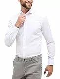 ETERNA Slim Fit Hemd Langarm New Kent Kragen Popeline weiß