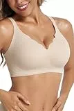 Vtelor Bügelloser BH Damen Ohne Bügel Nahtloser Push up BH Große Brüste Starker Halt Seamless BHS Soft Bra Bequemer Bustier Gepolstert Bralette