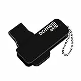 DONWEI 64GB Speicherstick, USB Stick Wasserdichtes, Praktisches USB Flash Drive, USB 2.0 Flash-Laufwerk(Pack of 1, Schwarz)