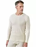 LAPASA Herren Premium Waffelstrick Thermounterwäsche Oberteil warm Unterhemd M58, Weiß, XL