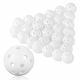 Xiaomoyu 28 Stück Golf Übungsbälle, Air Flow Hollow Übungsgolfbälle, 40mm Kunststoff Golftrainingsbälle für Swing Übung Driving Range Home Outdoor Golfspiele Erwachsene
