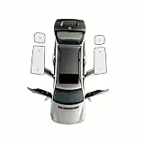 Sonnenblende Auto Für Mazda 5 Mazda5 CR Für Ford I-Max Premacy 2004 2005 2006 2007 2008 2009 2010 Auto-Voll-Sonnenblenden Anti-UV-Autofenster-Sonnenschutzabdeckungen Autoscheiben Sonnenschutz(Rear Win