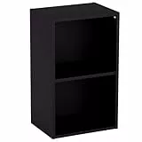 Vida Designs Oxford, mit 2 Ebenen, Bücherregal, Regal, Holz, Schwarz, für Wohnzimmer