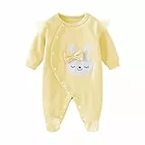 JiAmy Baby Neugeborenes Schlafanzug Strampler Jungen Mädchen Baumwolle Spielanzug 6-9 Monate