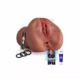 Realistische Masturbatoren für Männer Sex Toys – Masturbatoren Set mit Mini KI-Interaktivem Vibrator & Penisringen, Weiche Flüssigsilikon, Sex Spielzeug für Männer & Paare