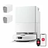 roborock Qrevo S Pro Set Saugroboter mit Wischfunktion, verbessert von QV 35A, 18.500 Pa Saugkraft, 75 °C Heißwasser-Moppreinigung, Anti-Tangle System, Hindernisvermeidung, All-in-One Dock (Weiß)