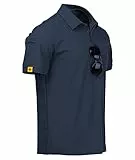 geeksport Poloshirt Herren Kurzarm Freizeit Sport Polo Golf Tshirts Männer Polohemd (Dunkel Blau XL)
