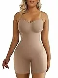SHAPERX Shapewear für Damen Figurformender Body Shaper Bauchweg Formende Bodys Abnehmen Shaping Bodysuit, UK-SZ5218-Sienna-2-S/M