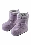 Sterntaler Babystiefel aus Microfleece mit rutschfester Sohle und Klettverschluss, Mädchen - Baby Schuhe gefüttert mit Teddyflausch, rosa melange, 22