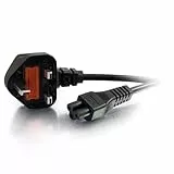 C2G 80601 1 Meter C5 Laptop-Netzkabel (IEC60320C5 nach BS1363) 3 Fuß Kleeblatt-Netzkabel