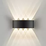 Oraymin LED Wandlampe für Innen und Außen 8W, IP65 Wandleuchte mit 8 Lichtquellen, 3000K Warmweiß Außenwandleuchte, Aluminium LED Lampe Für Wohnzimmer, Schlafzimmer, Flur, Balkon, Treppenhaus