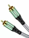 RAWAUX Cinch Kabel 2M, Cinch Stecker auf Stecker Subwoofer Audio Kabel Vergoldete Digitales Koaxialkabel für Verstärker, Lautsprecher, Soundbar, Heimkino und HiFi Systeme