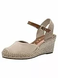 Tamaris Damen Espadrilles mit Keilabsatz, beige, 38 EU