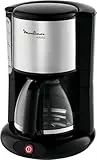 Moulinex FG360811 Glas-Kaffeemaschine Subito edelstahl Matt, Schwarz, 15 Tassen