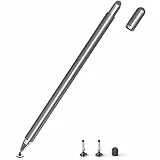 SENKUTA Tablet Stift für Alle Tablets, 2 in 1 Stylus Pen Touchscreen Stift für Alle Tablets/Handys, Apple iPad, iPhone, Samsung, Surface, Lenovo, Xiaomi, Chromebook, Huawei Android iOS usw.Metallisch
