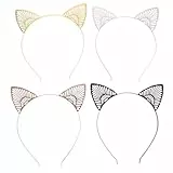 FRCOLOR Modisches Haarband Mit Katzenohren Aus Metall 4-ohr-stirnband-set Für Halloween Partys Und Auftritte