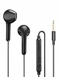 MAS CARNEY Kopfhörer Mit Kabel WH9, In-Ear Ohrhörer mit Mikrofon, Kompatibel mit Samsung Huawei Vivo Oppo Mi Redmi, Schwarz