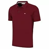 Calvin Klein Herren Campus 3 Knopf Kragen Polo Hemd - Burgundy - L