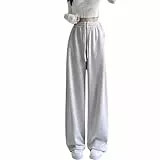 Baggy Jogginghose MäDchen Sportlich Weite Bein Hosen - Einfarbig Sweathose Baumwolle Bequeme Freizeithose Elastische Hohe Taille Outdoorhose Teenager MäDchen