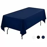 Showgeous Tischdecke Navy Blau Tischdecken 153×320cm Rechteckige Tischdecke Polyestergewebe Waschbare Tischtuch für Restaurant Restaurant Thanksgiving Weihnachten Jubiläen