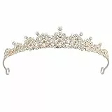 Königin Krone, Braut Tiara, Königin Krone, Hochzeit Krone, Tiara für Hochzeit, Damen Tiara, Runde Braut Diademe, handgemachtes Strass Stirnband - Roségold für Braut, Bühnenauftritte und Partys,