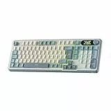 RK ROYAL KLUDGE S98 DE Mechanische Tastatur mit Smart Display & Knopf, Top Mount 96% Kabellose Mechanische Tastatur BT/2.4G/USB-C, Hot-Swap-fähige, Software-Unterstützung, 98 Tasten, Deutsches QWERTZ
