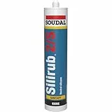 Silirub 2S - Neutrale Silikondichtung - Soudal - 290 ml kartusche, Weiß