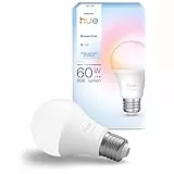 Philips Hue Essential Smart LED A60 Glühbirne,white and color, E27-Fassung, 8 W, 2200 K–6500 K, 806 lm, dimmbar, kompatibel mit Alexa, Google Assistant und Apple Home, 1er-Pack