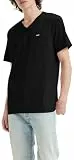 Levi's Herren Original Housemark V-Neck T-Shirt, Mineral Black, XXL