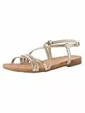 Tamaris Damen Sandalette flach, beige, 39 EU