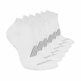 Skechers Damen 6er-Pack Performance Quarter Crew, Atmungsaktives und Gepolstertes Fußbett Socken, Weiss/opulenter Garten, 9-11