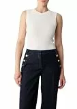 Comma Geripptes Stricktop aus Viskosemix im Slim Fit