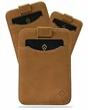 AKIELO Kartenetui mit RFID Schutz und Geschenkbox – Minimalistisch Herren Geldbörse – Kompakte und Schlanke Wallet (Charlie - Hellbraune Ausgabe)