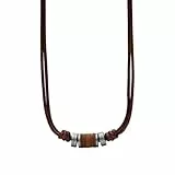 Fossil Halskette Für Männer Vintage Casual, Braun Leder Halskette, JF00899797
