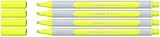 Schneider Shine-Up Textmarker (Strichstärke 1 + 4 mm, aus biobasiertem Kunststoff, ausgezeichnet mit Der blaue Engel), 4 Stück gelb