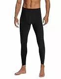 SIHOHAN Herren Thermo Unterhose Lang,Extra Warme Herren Thermounterhose Bein Bequeme,Lange Gefütterte Unterhosen Männer,Thermo Leggings Thermoleggings Winter Thermounterwäsche(Schwarz-03,L)