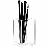 XFLYP Acryl Stifttopf, Make Up Pinselhalter, Quadratischer Transparent Stifthalter Bleistiftbehälter Organizer Für Zuhause, Schreibtisch, Schreibwarenaufbewahrung