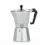 kela Espressokocher für 9 Tassen, Espressokanne 450ml, Kaffeekocher Aluminium, ITALIA, Espressomaschine für Herdplatte, alle Herdarten außer Induktion, silber matt
