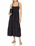 The Drop Damen Britt Maxi-Zeltkleid im Stufendesign, Schwarz, S