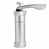MARCATO Cookie Press, selbstgemachte Keks-Maschine, Backzubehör, Hergestellt in Italien, eloxiertes Aluminium, einstellbare Keksgröße, 20 enthaltene Form-Discs