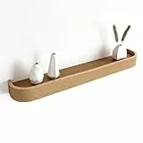 MATERIUM® „ARC“ Wandregal Holz – Schweberegal mit Echtholz-Furnier – Minimalistisch & funktional – 58 cm Floating Shelves, Ablage für Wohnzimmer, Küche, Flur, Bad und Co. (Eiche 1x)